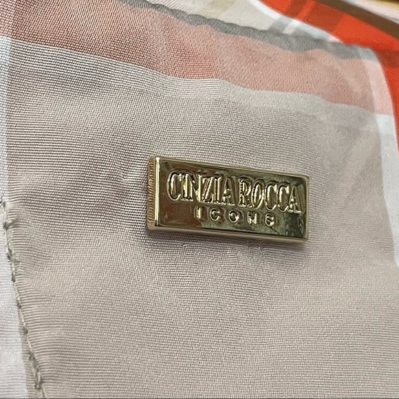 Cinzia Rocca | NWT Orange Plaid Rain Jacket Coat Size 14 - Picture 10 of 10